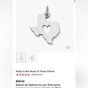 James Avery Deep in the Heart of Texas Charm